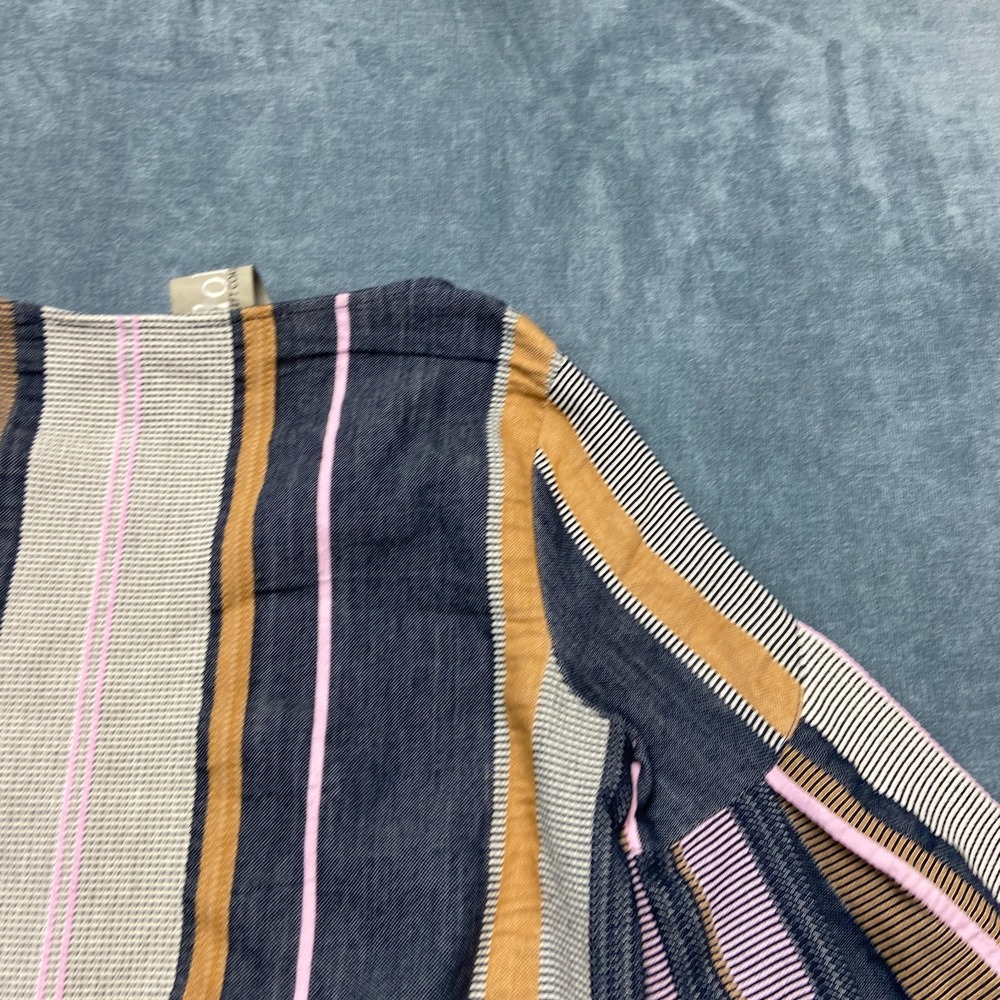 Anthropologie Dolan Left Coast Blouse Top Womens Multicolor Jacquard Bell Sleeve - Picture 13 of 14